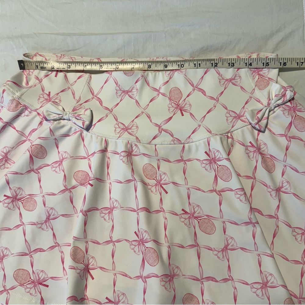LoveShackFancy Corene Tennis Sporty Active Skort size XXL pink bows - Picture 7 of 10
